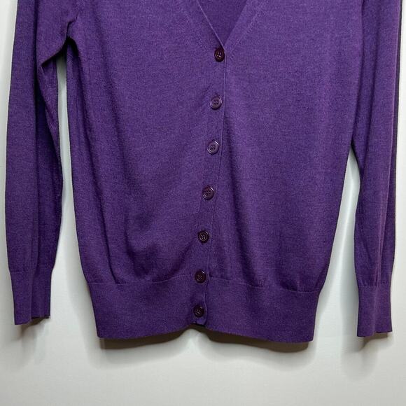 Lane Bryant Purple Cardigan Sweater Size 14 V Neck Grandpa Style - Picture 3 of 8